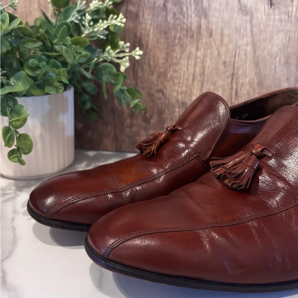 Florsheim Brown Leather Tassel Loafers